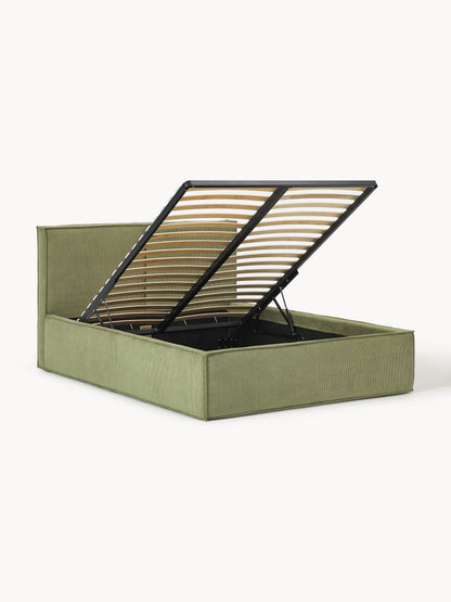 Dremvard Upholstered Storage Bed in Corduroy