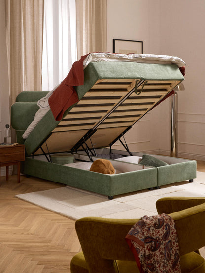 Enricor Box Spring Bed with Storage