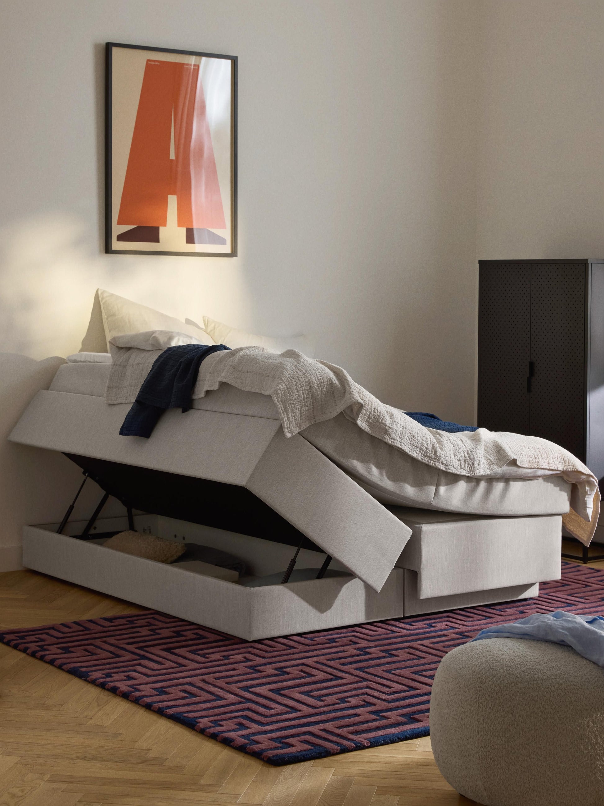 Enyfell Box Spring Storage Bed