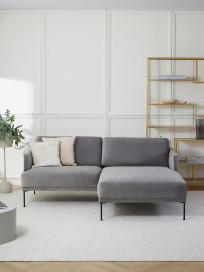 Fluendra Small Corner Sofa in Velvet