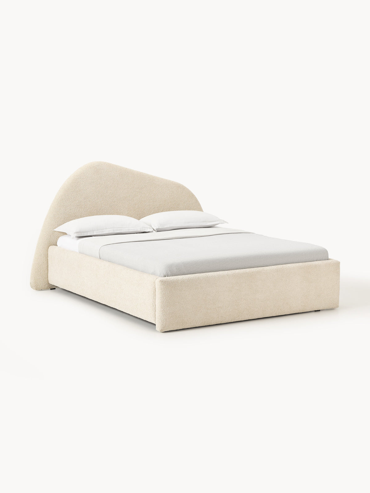 Garuzzo Upholstered Bed in Bouclé