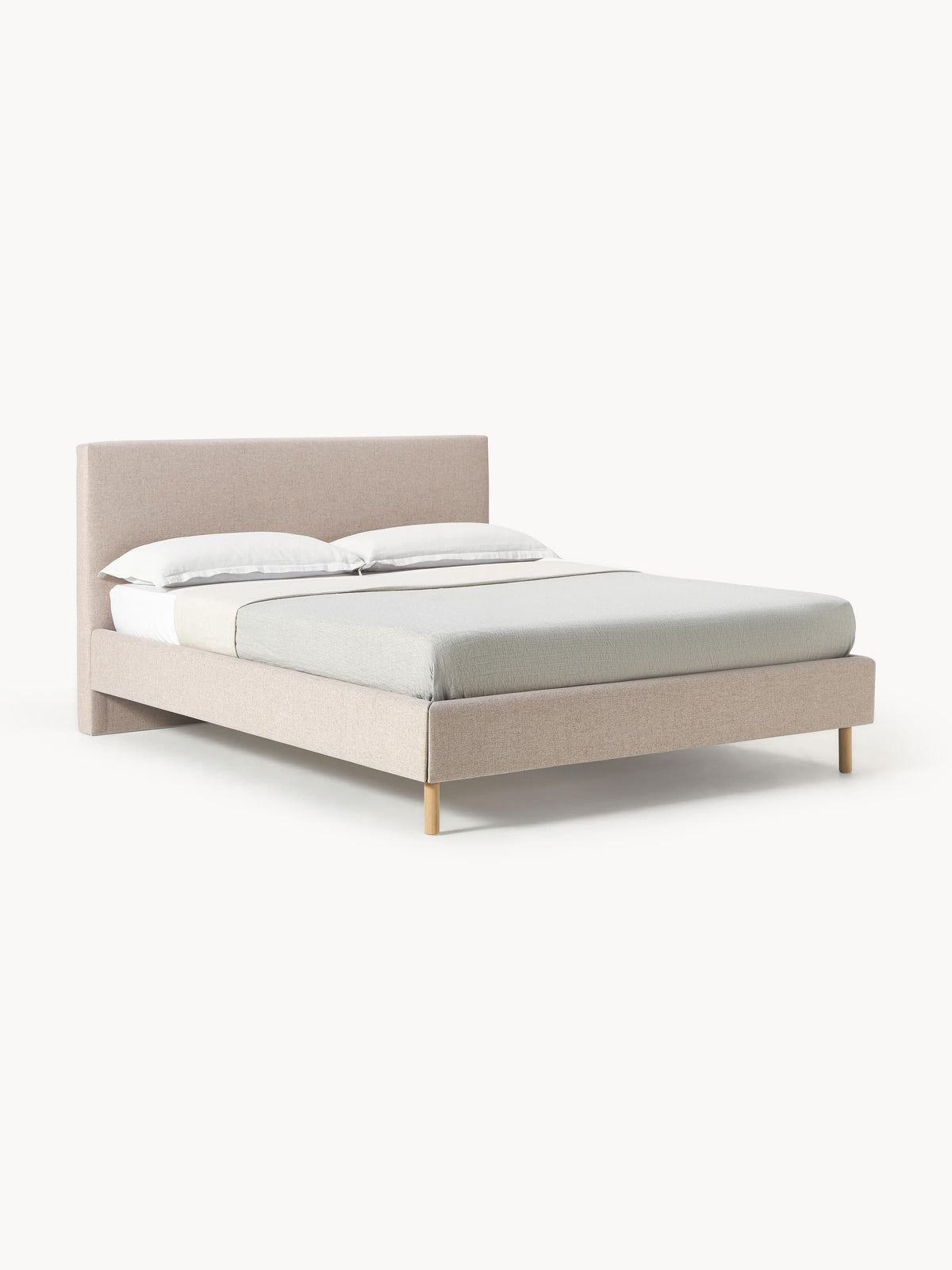 Giulnova Upholstered Bed with Wooden Feet