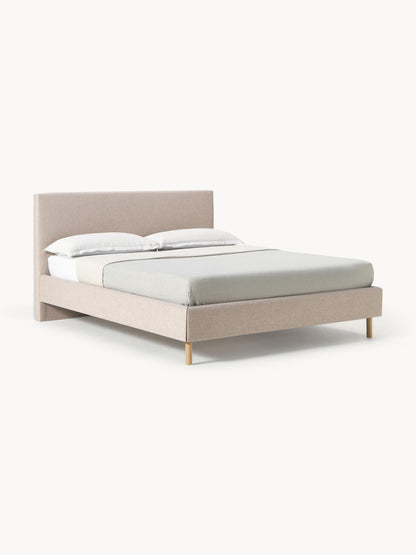 Giulnova Upholstered Bed with Wooden Feet