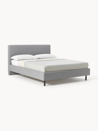Giulnova Upholstered Bed with Wooden Feet