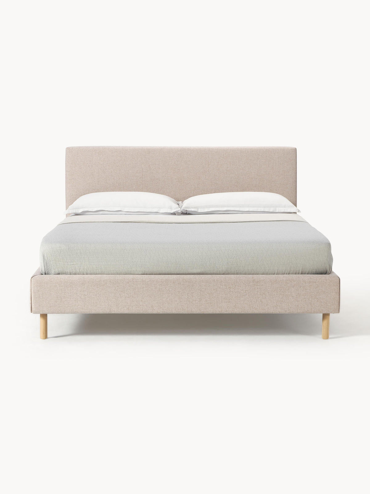 Giulnova Upholstered Bed with Wooden Feet