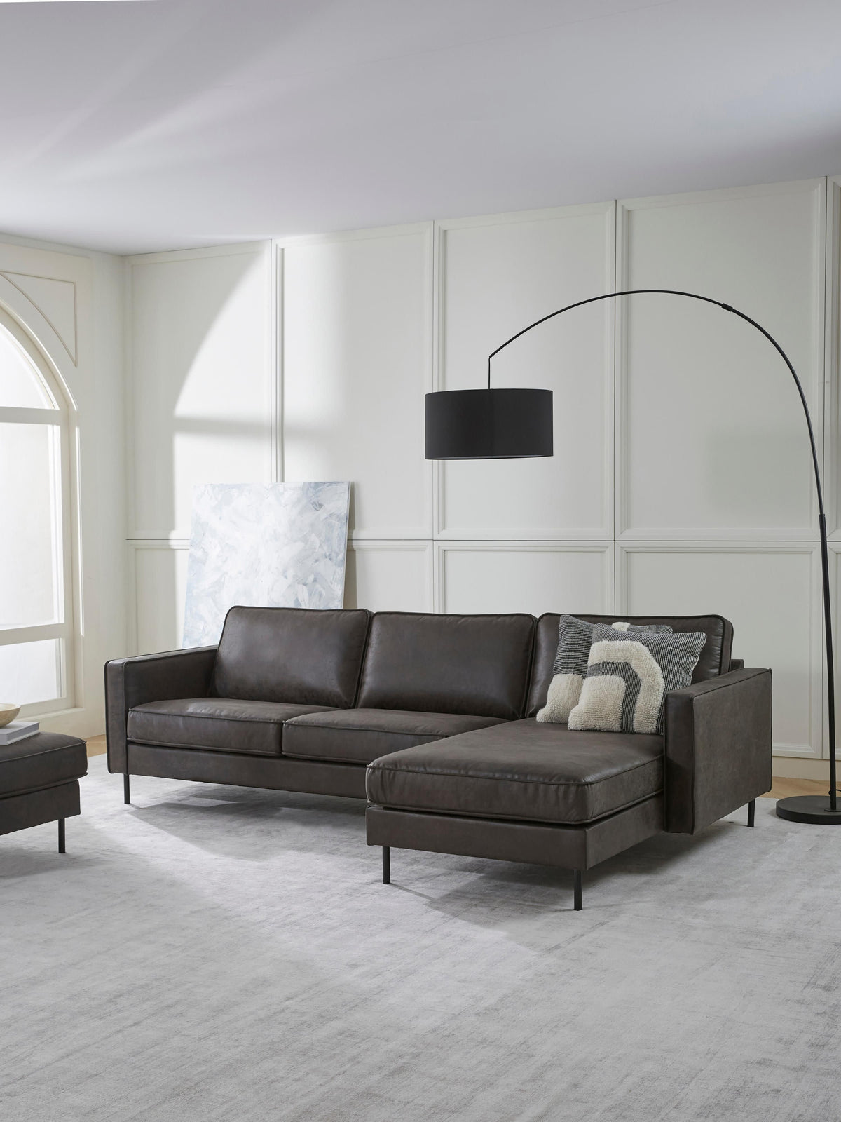 Huntreve Corner Sofa in Leather (3-Seater)