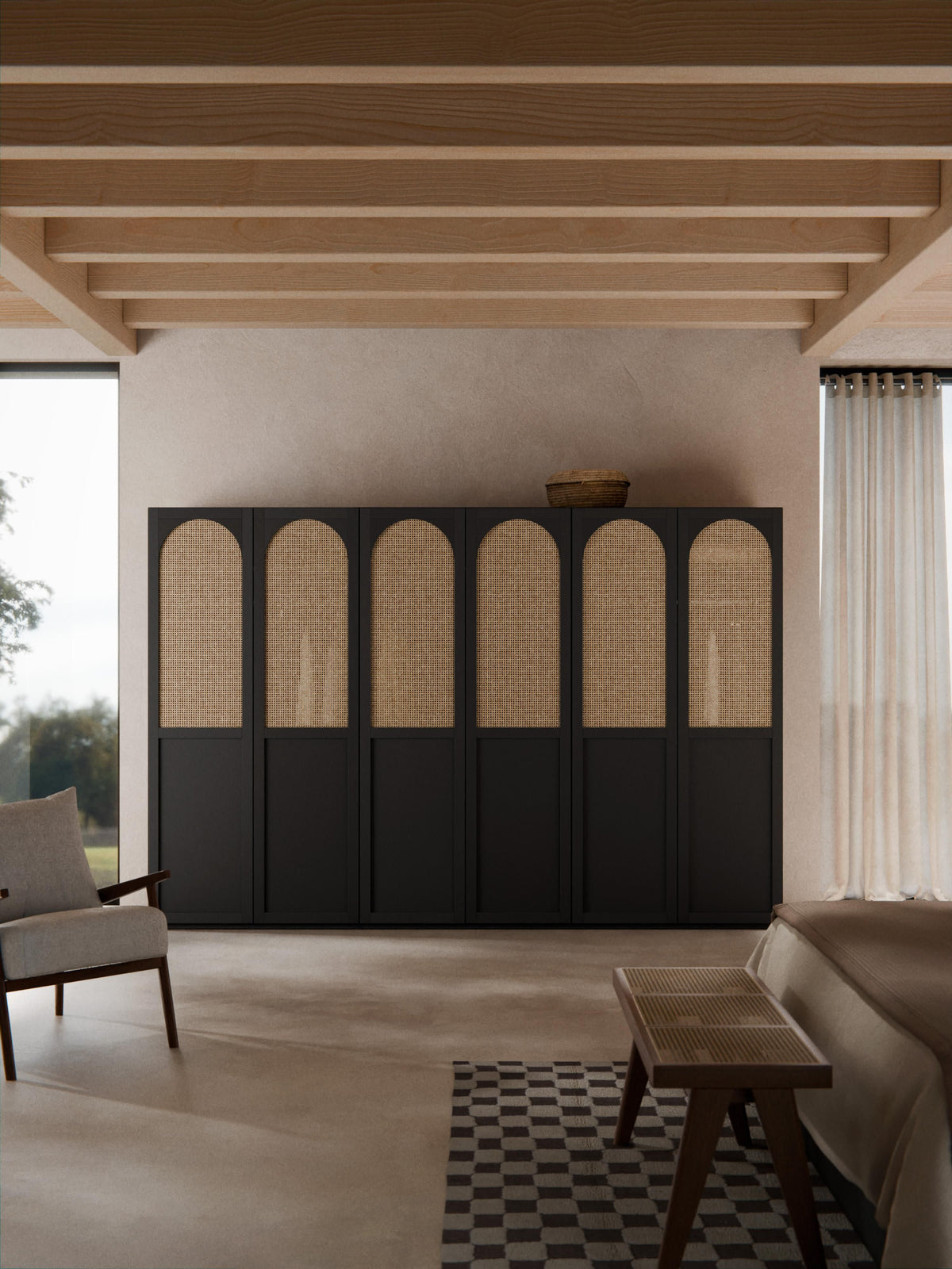 Jeanwold Modular Hinged-Door Wardrobe, 300 cm Wide, in Various Sizes