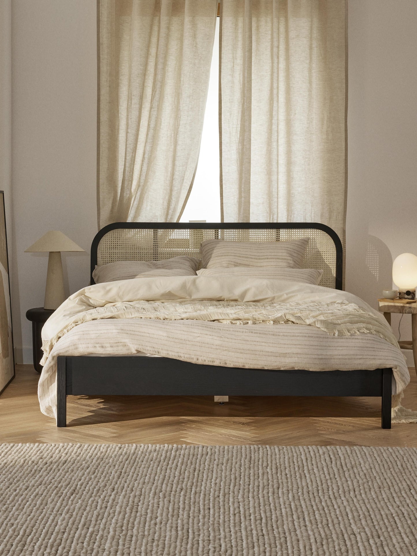 Jonsleigh Wooden Bed with Vienna Cane Headboard