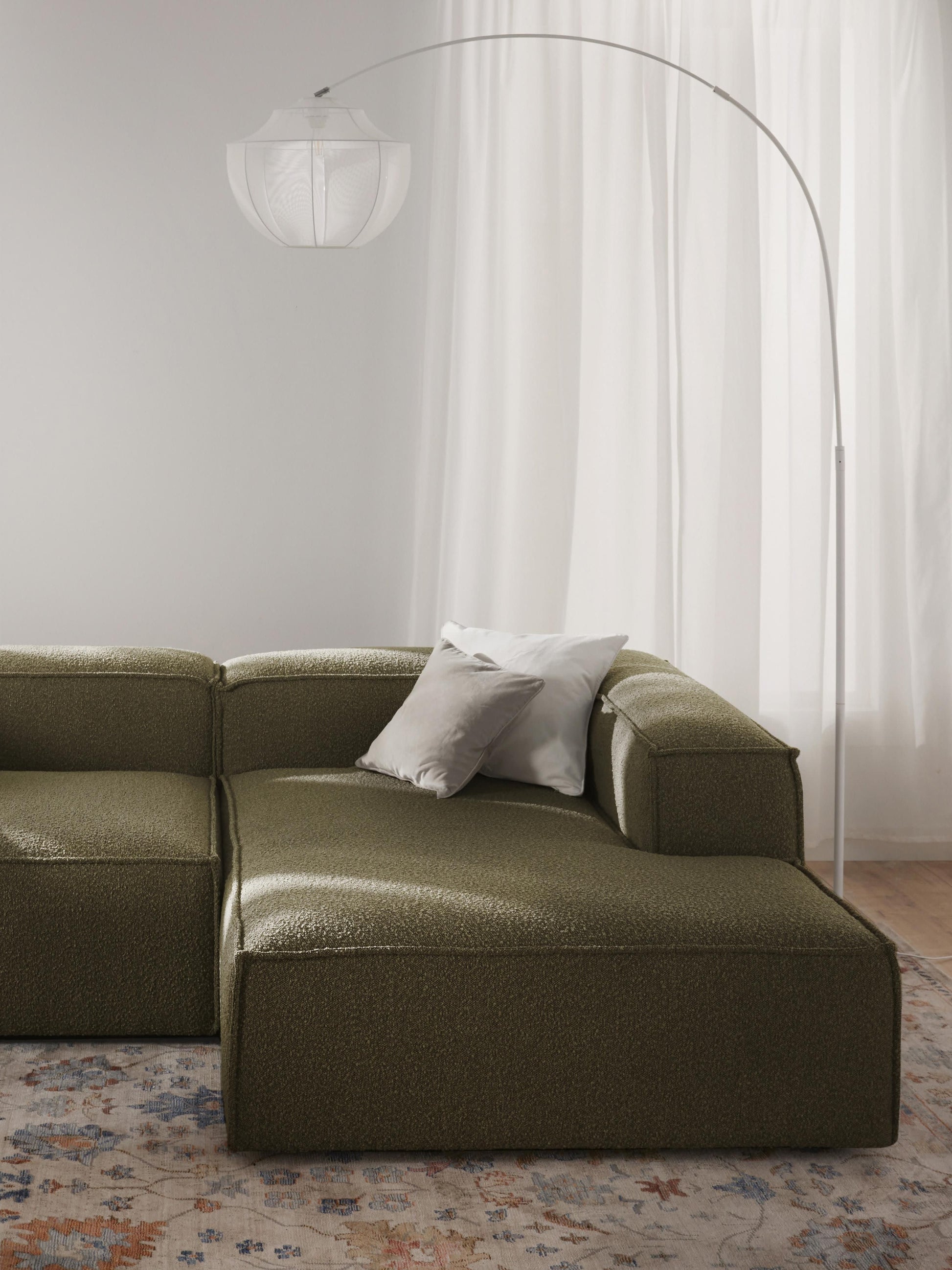 Lenquist Bouclé Ottoman Corner Module
