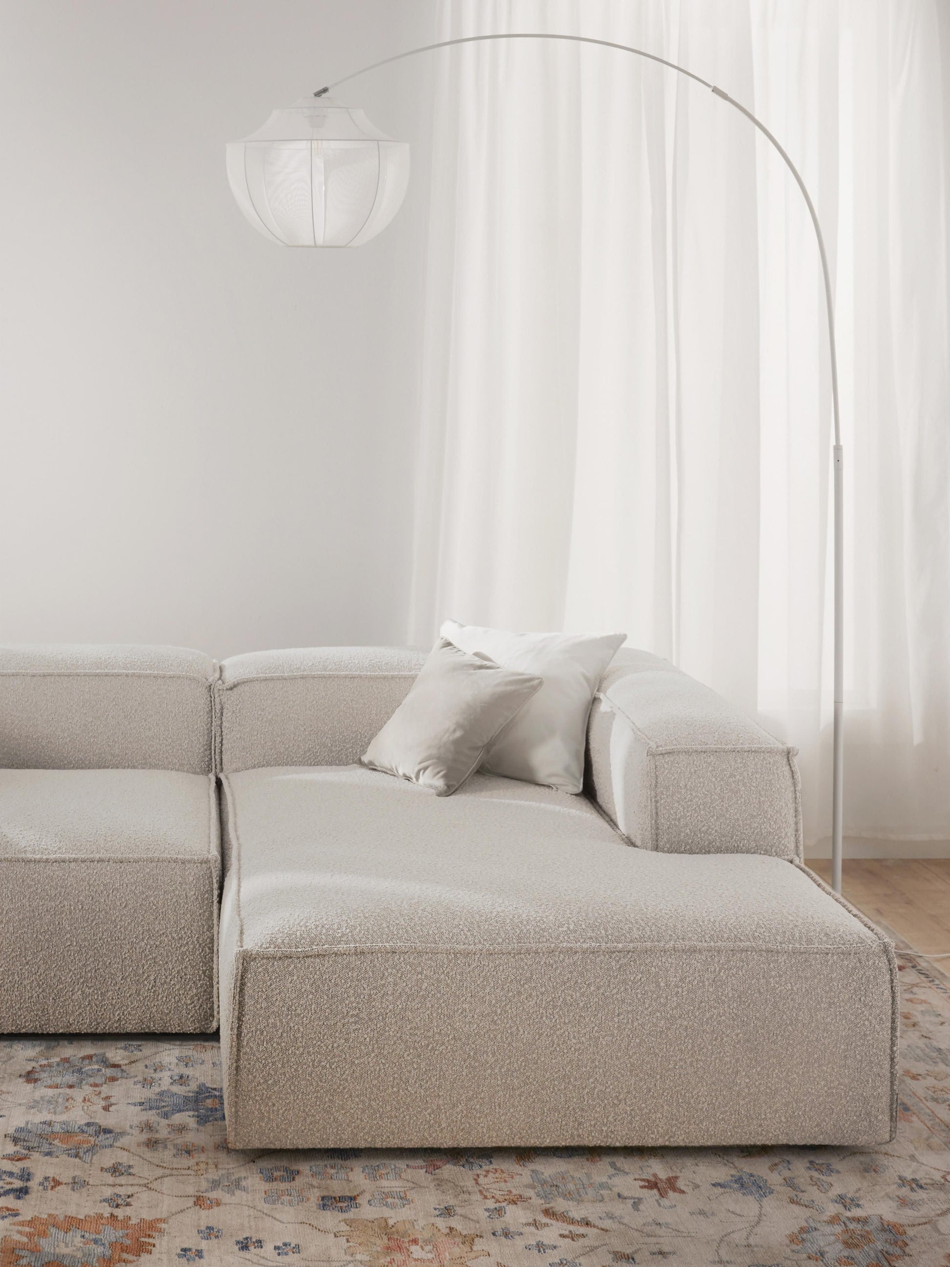 Lenquist Bouclé Ottoman Corner Module