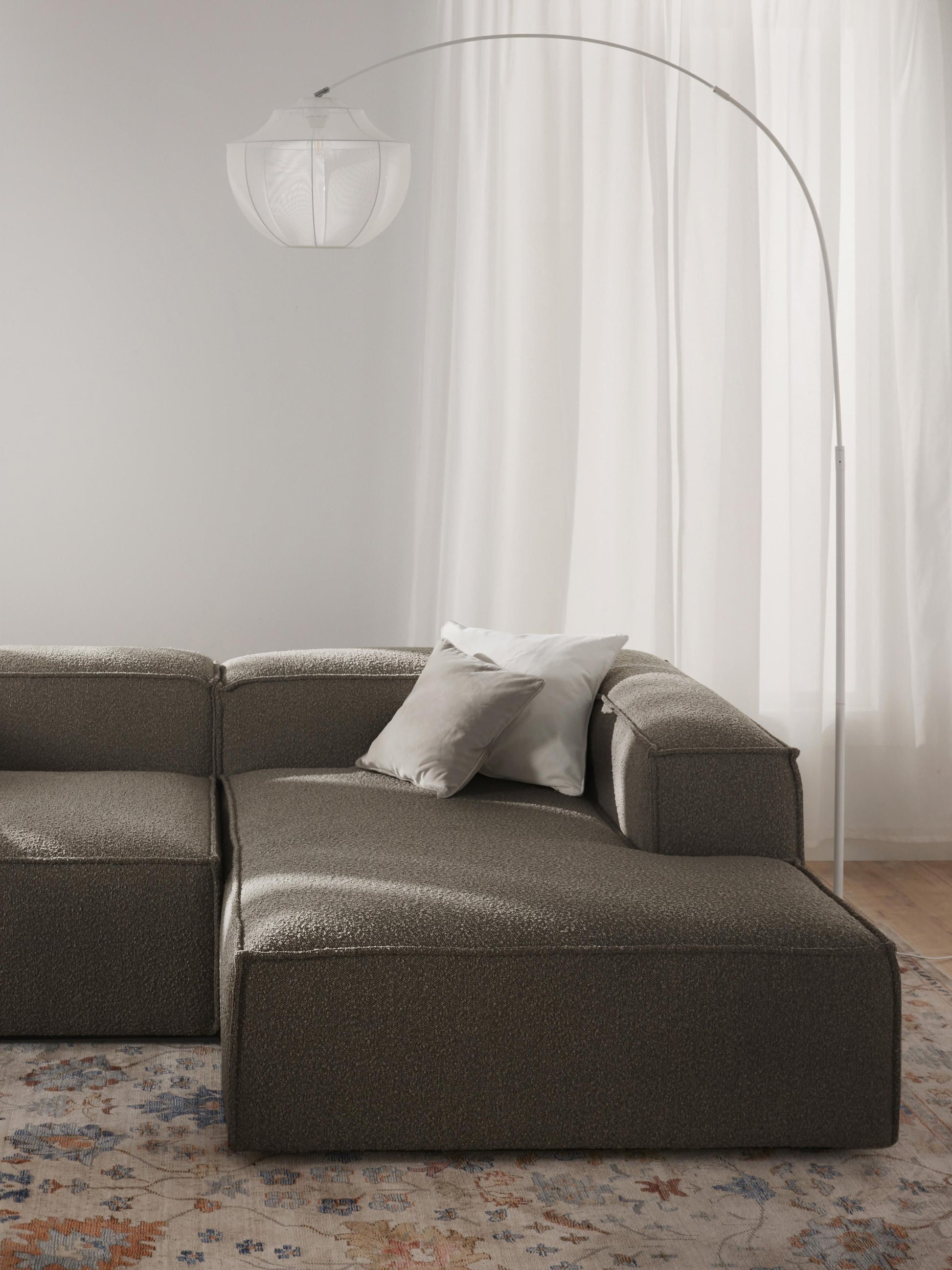 Lenquist Bouclé Ottoman Corner Module