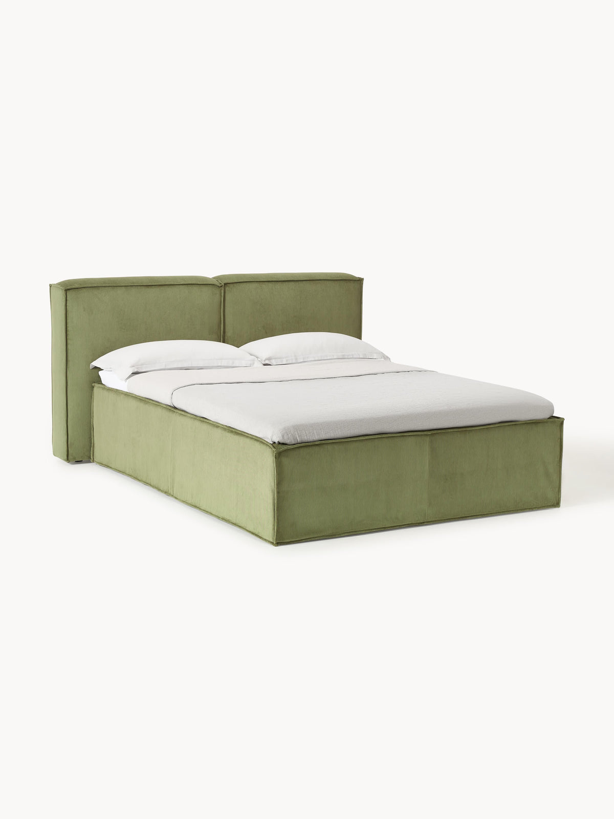 Lenquist Box Spring Bed in Corduroy