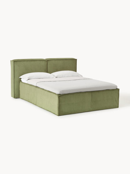 Lenquist Box Spring Bed in Corduroy