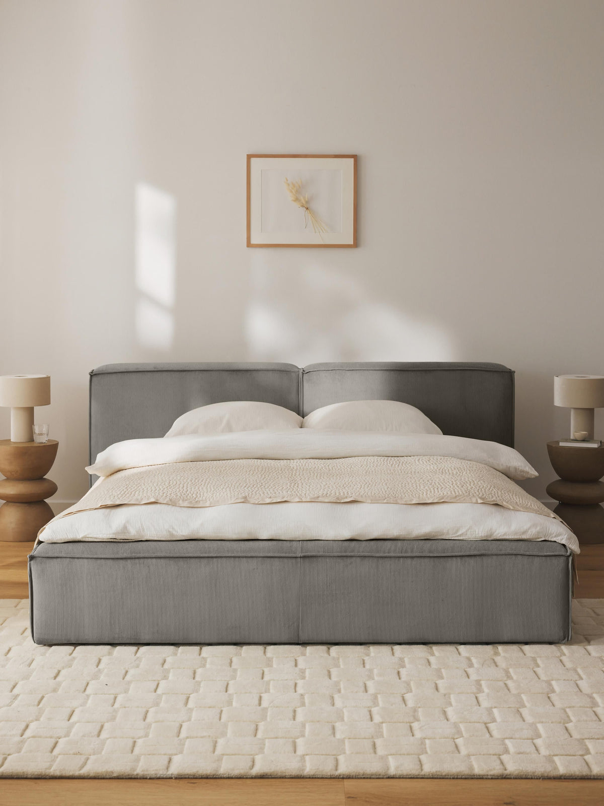 Lenquist Corduroy Upholstered Bed