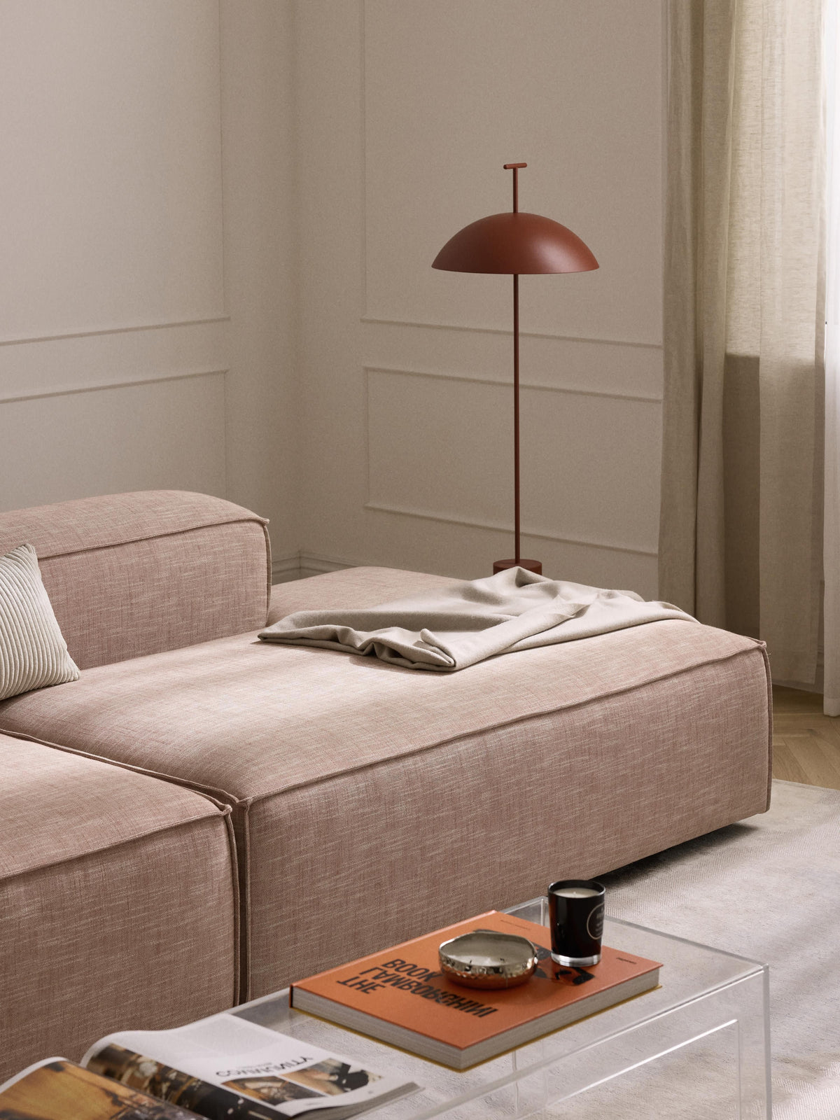 Lenquist Linen Blend Ottoman Module