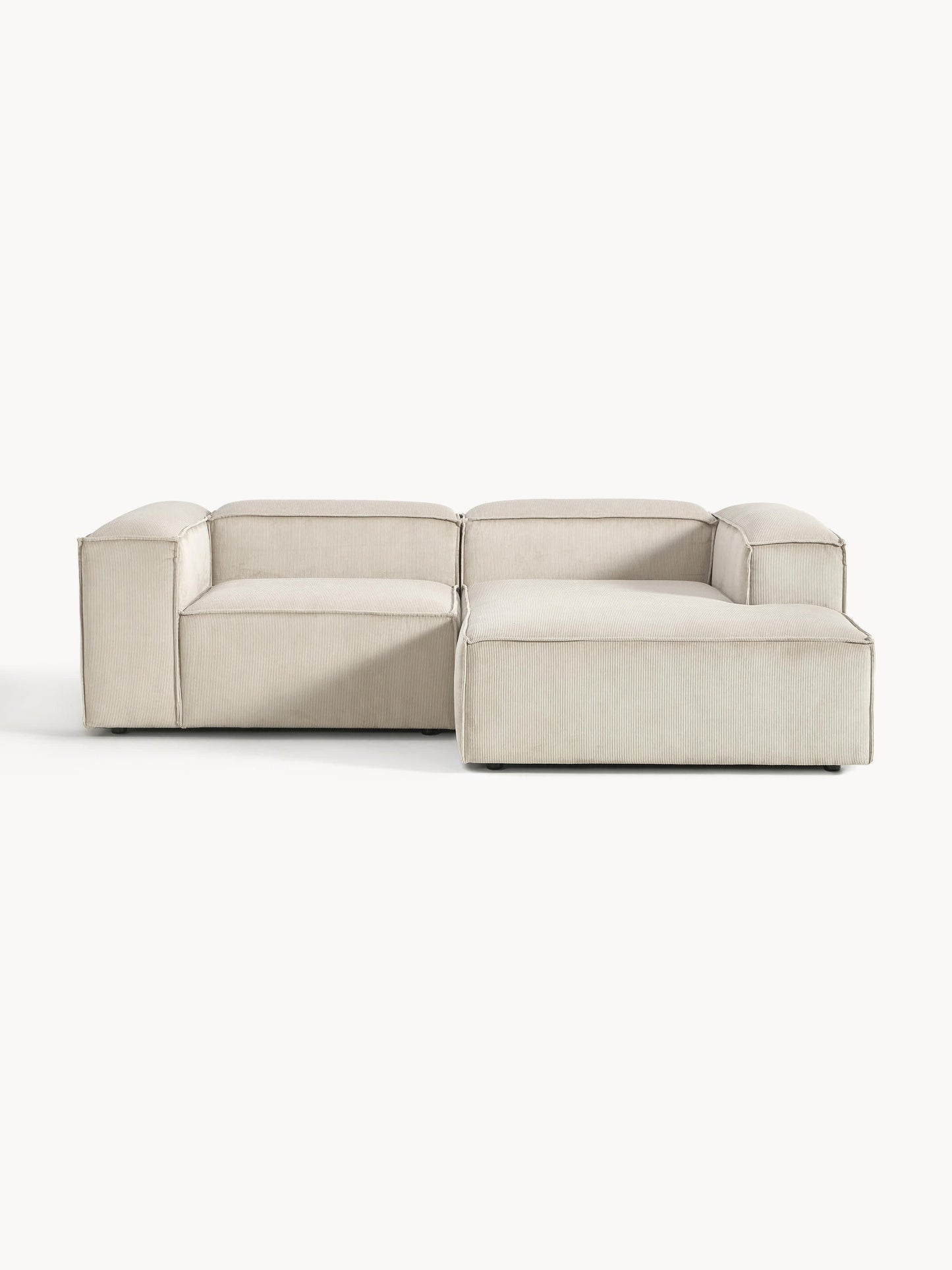 Lenquist Modular Corduroy Corner Sofa, 2-Seater