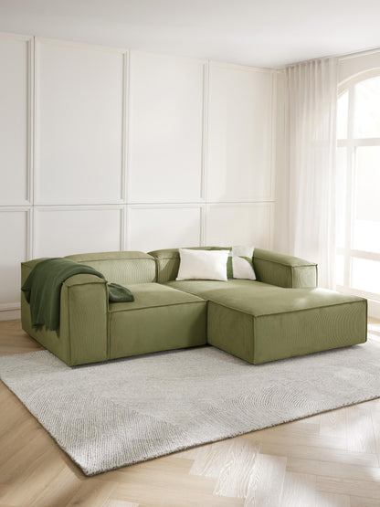 Lenquist Modular Corduroy Corner Sofa, 2-Seater