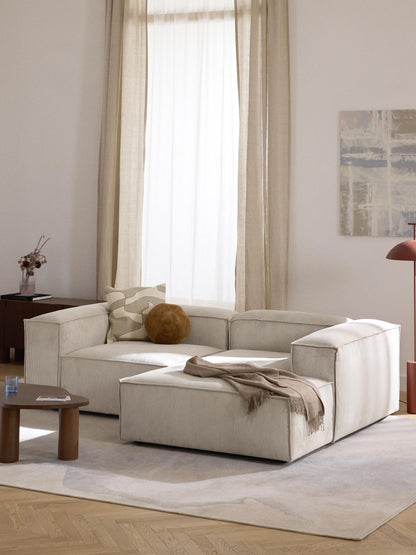 Lenquist Modular Corduroy Corner Sofa, 2-Seater
