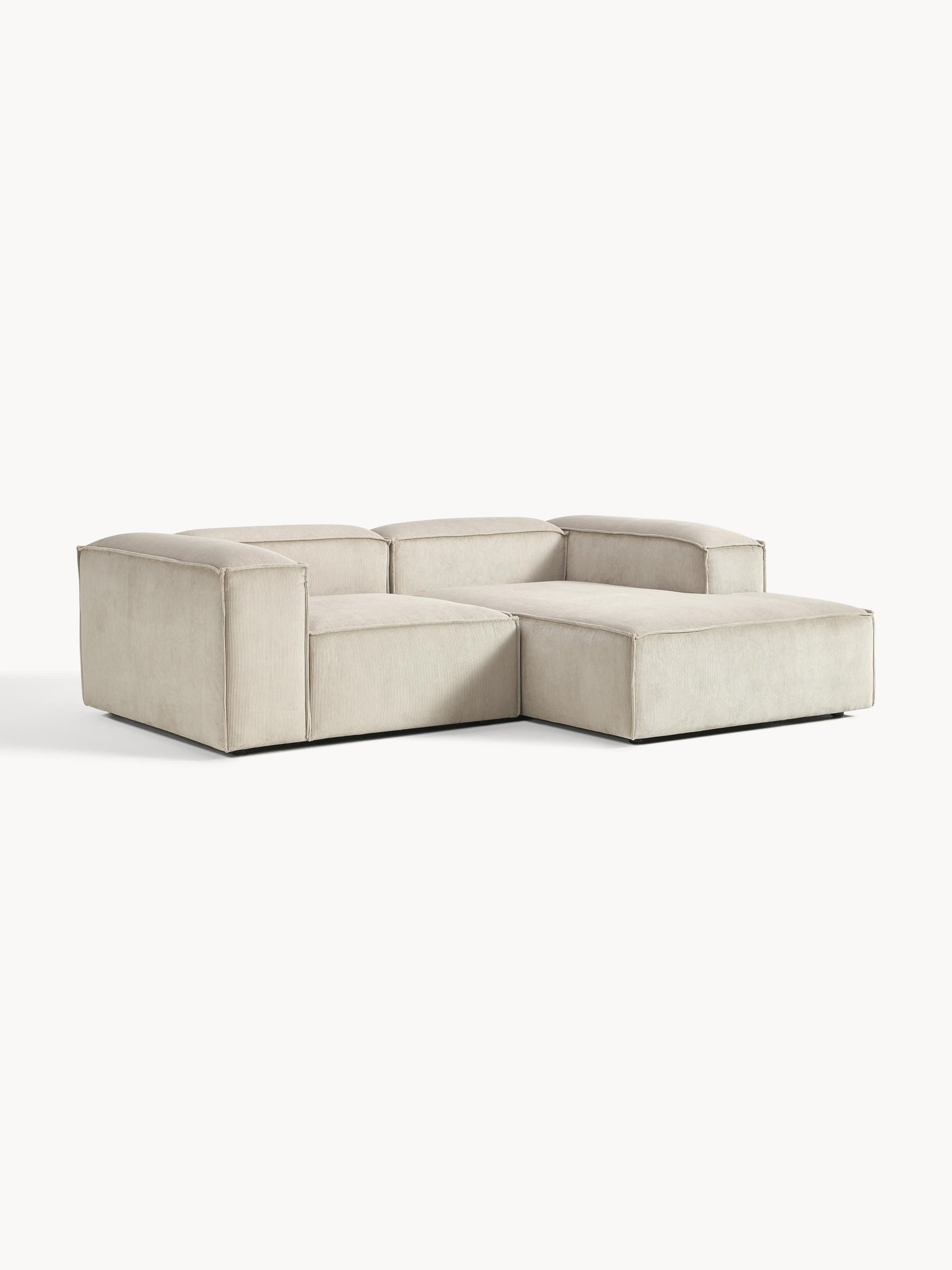 Lenquist Modular Corduroy Corner Sofa, 2-Seater
