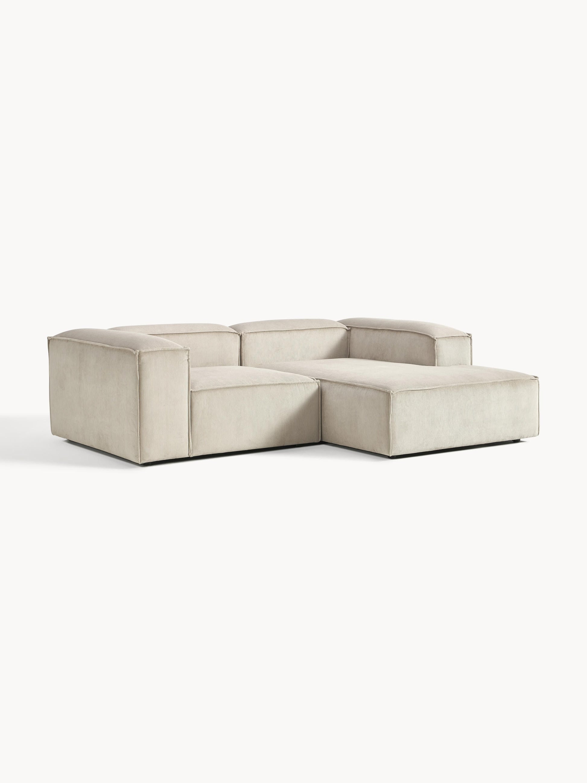 Lenquist Modular Corduroy Corner Sofa, 2-Seater