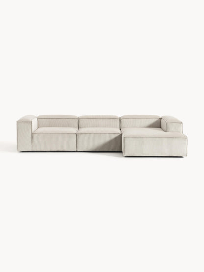 Lenquist Modular Corduroy Corner Sofa (4-Seater)