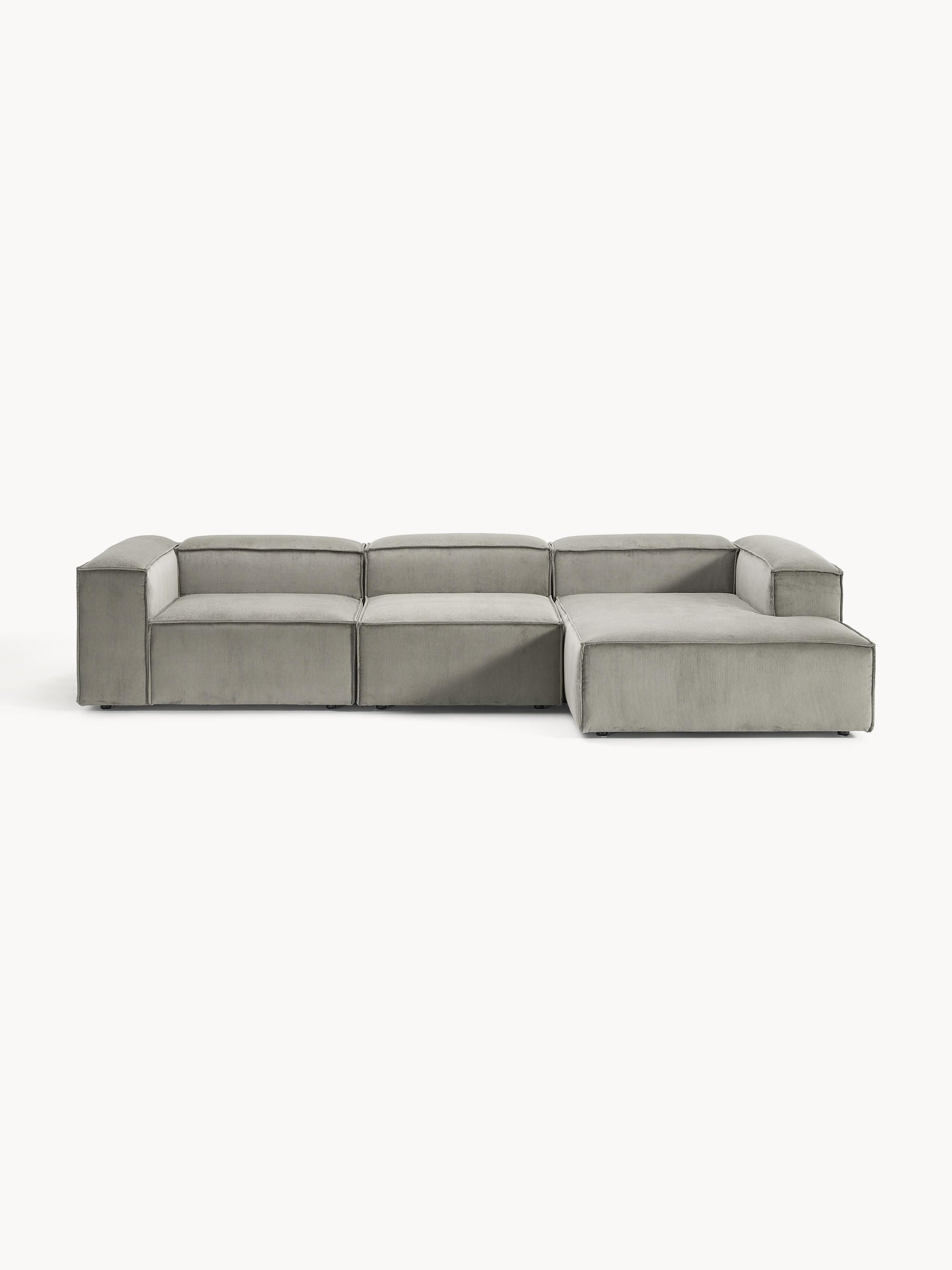 Lenquist Modular Corduroy Corner Sofa (4-Seater)