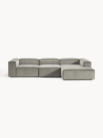 Lenquist Modular Corduroy Corner Sofa (4-Seater)