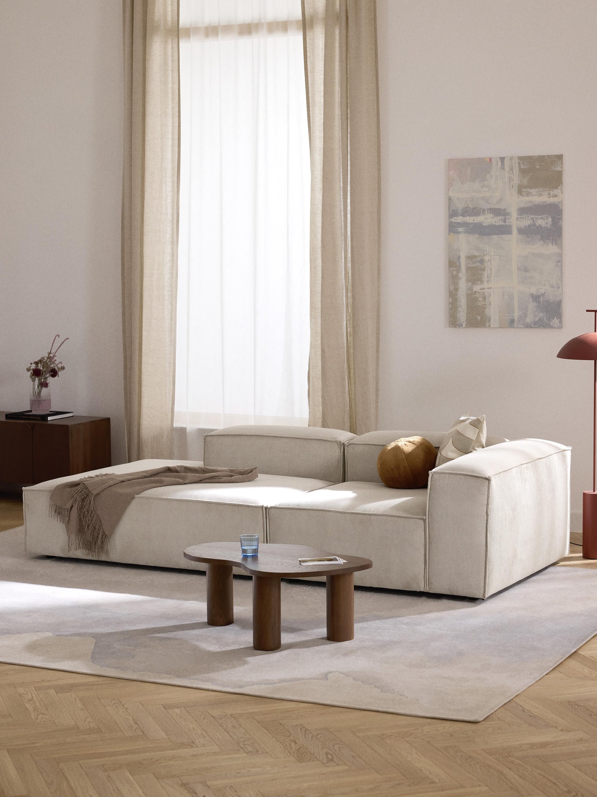 Lenquist Modular Corduroy Ottoman