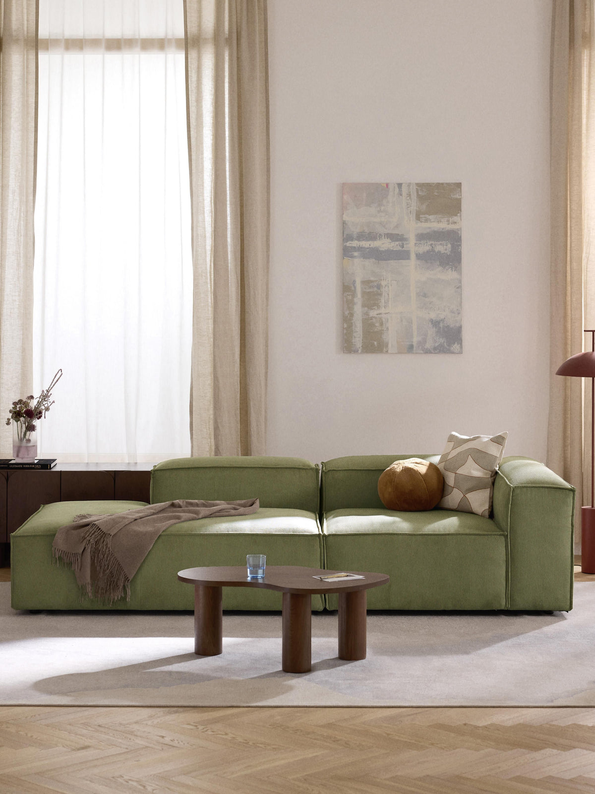 Lenquist Modular Corduroy Ottoman