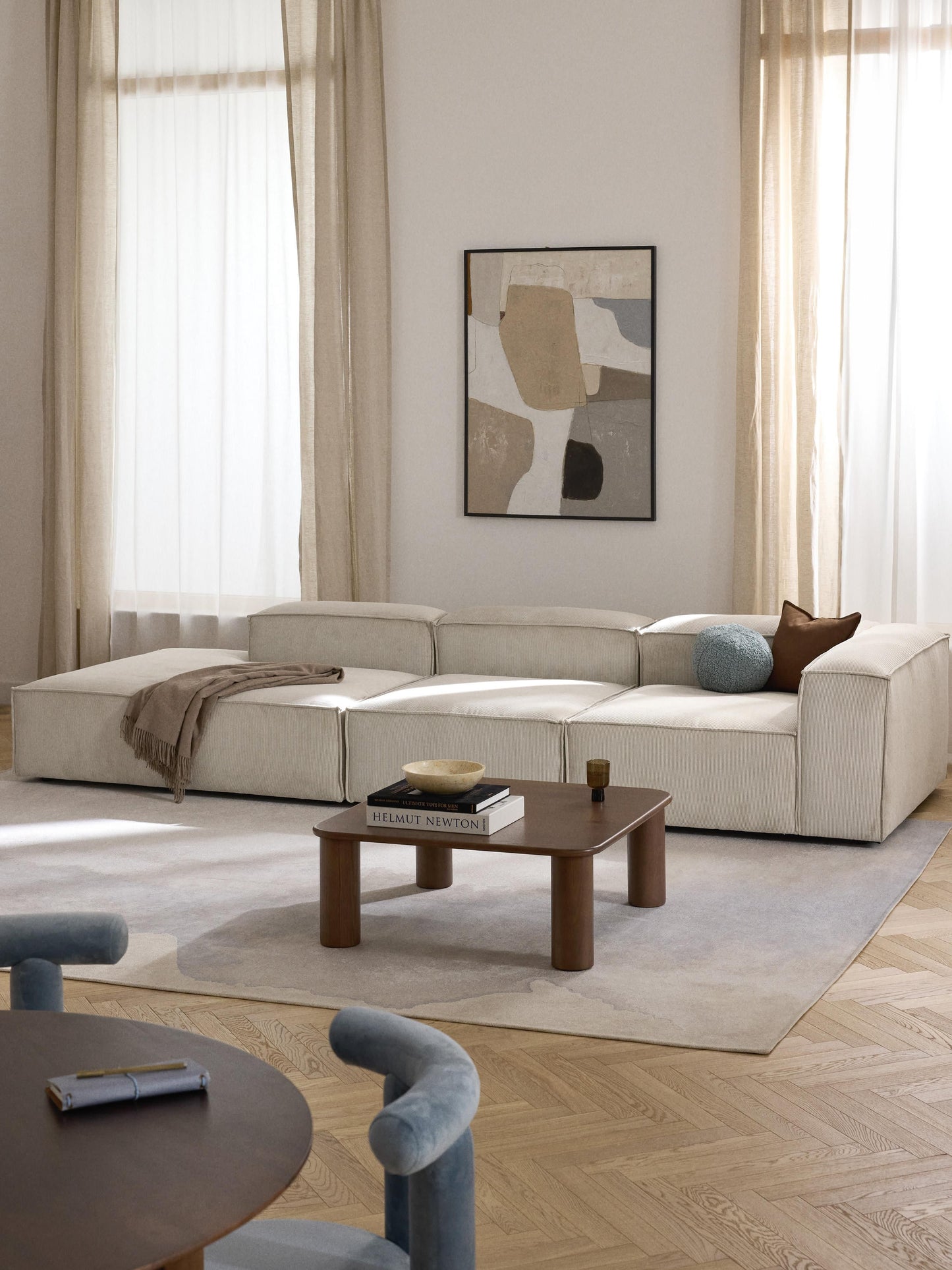 Lenquist Modular Corduroy Ottoman, XL