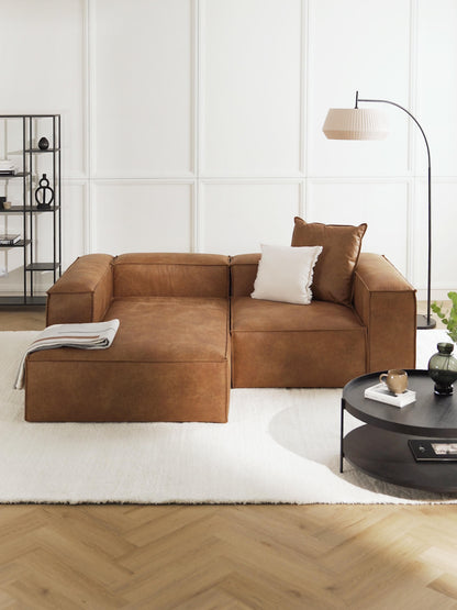 Lenquist Modular Leather Corner Sofa (2-Seater)