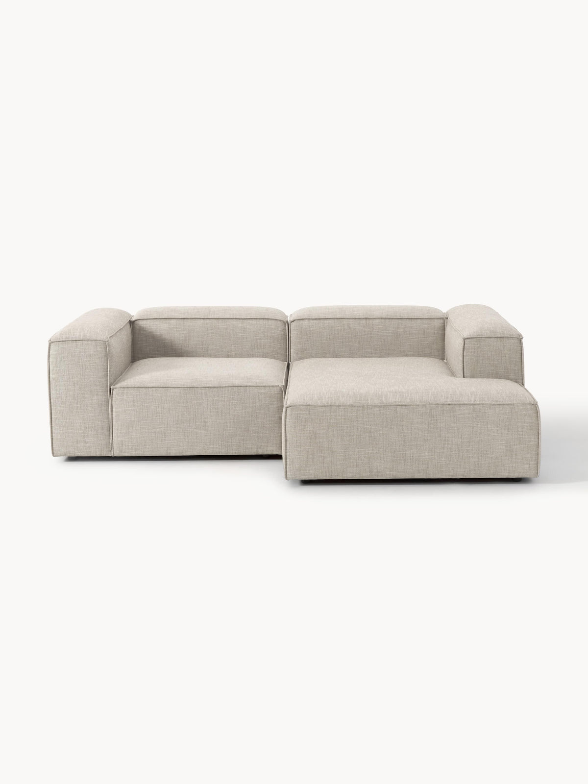 Lenquist Modular Linen Blend Corner Sofa, 2-Seater