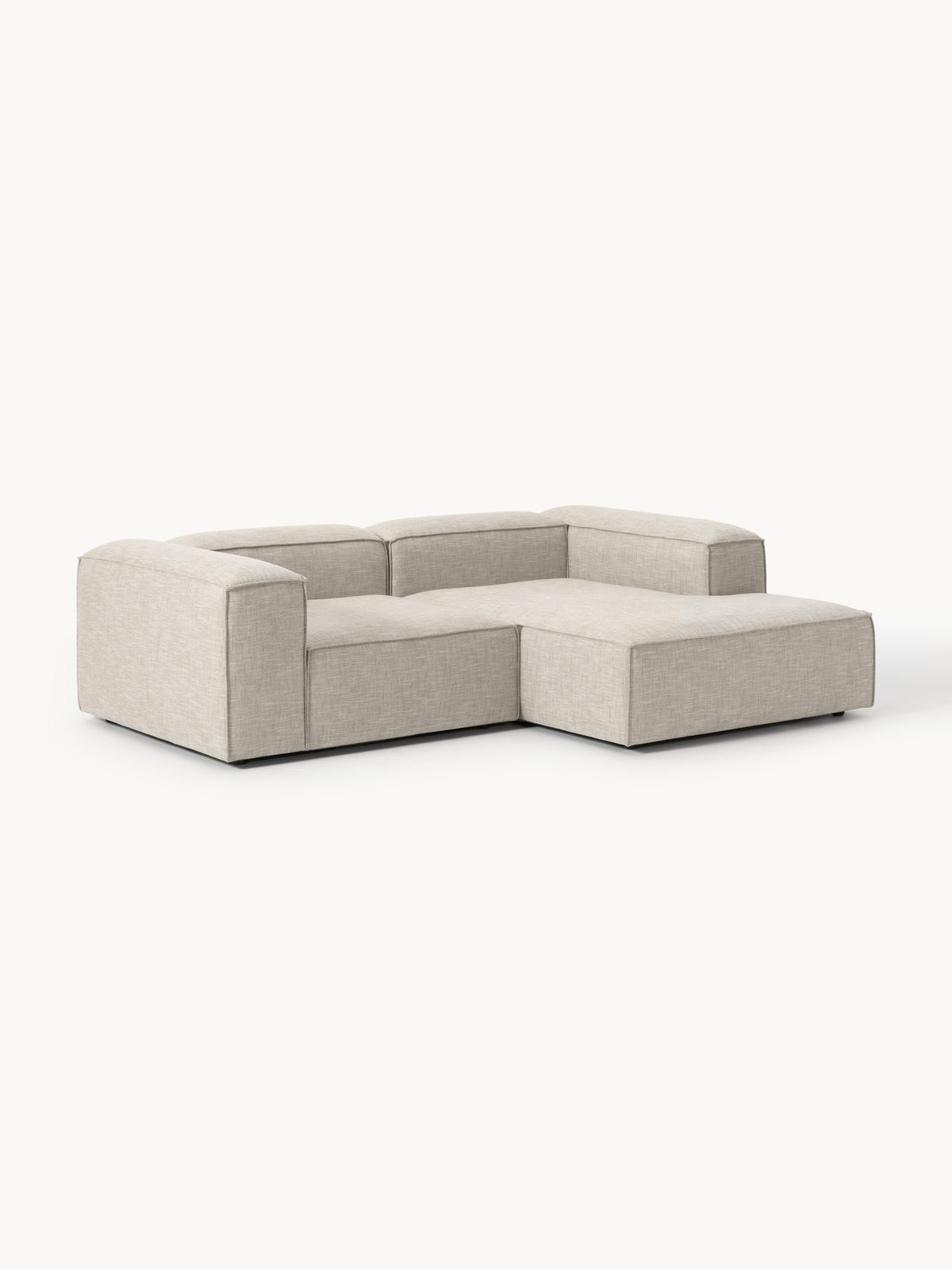 Lenquist Modular Linen Blend Corner Sofa, 2-Seater