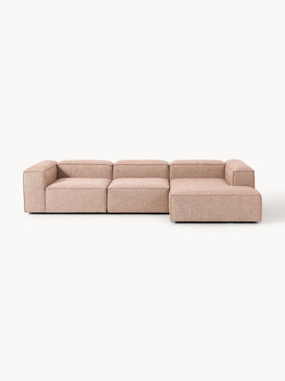 Lenquist Modular Linen Blend Corner Sofa, 4-Seater