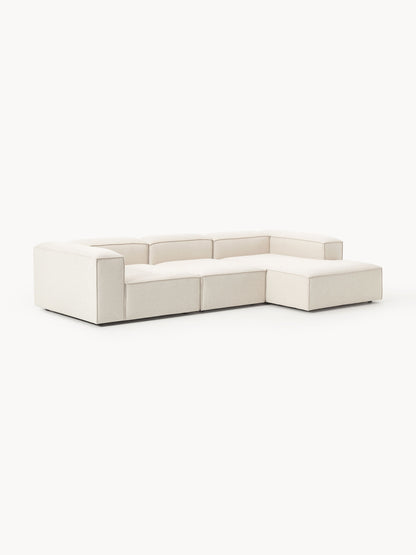Lenquist Modular Linen Blend Corner Sofa, 4-Seater