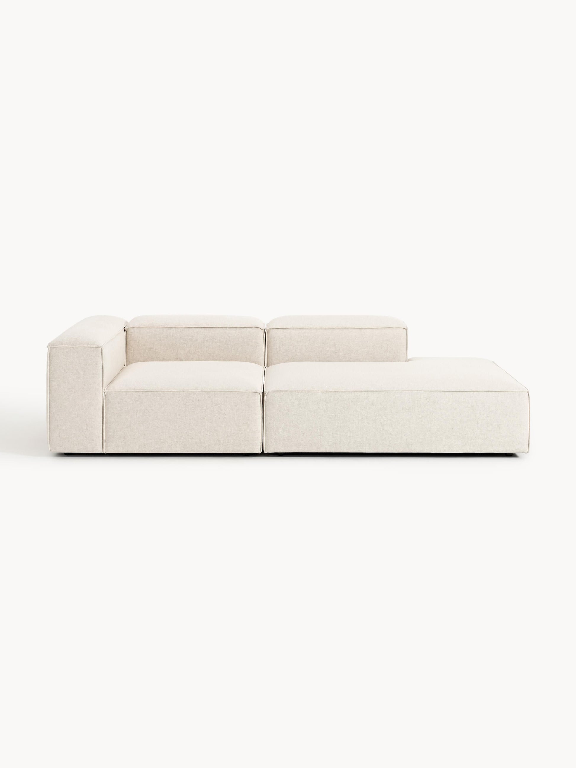Lenquist Modular Linen Blend Ottoman