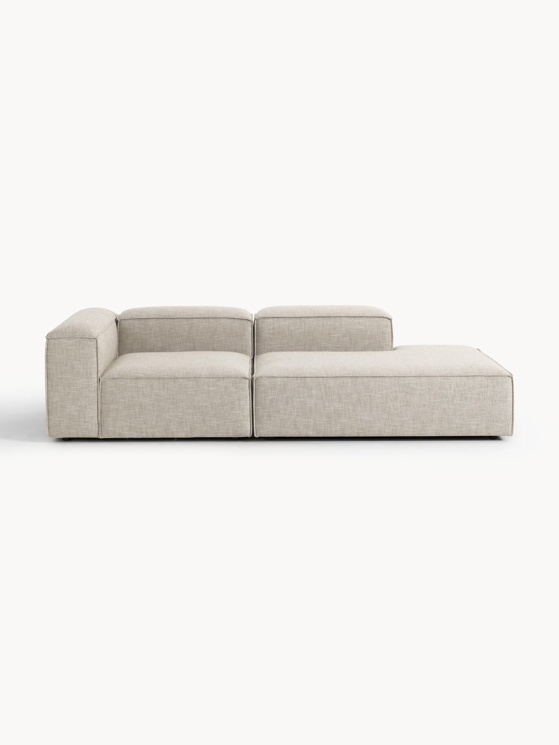 Lenquist Modular Linen Blend Ottoman