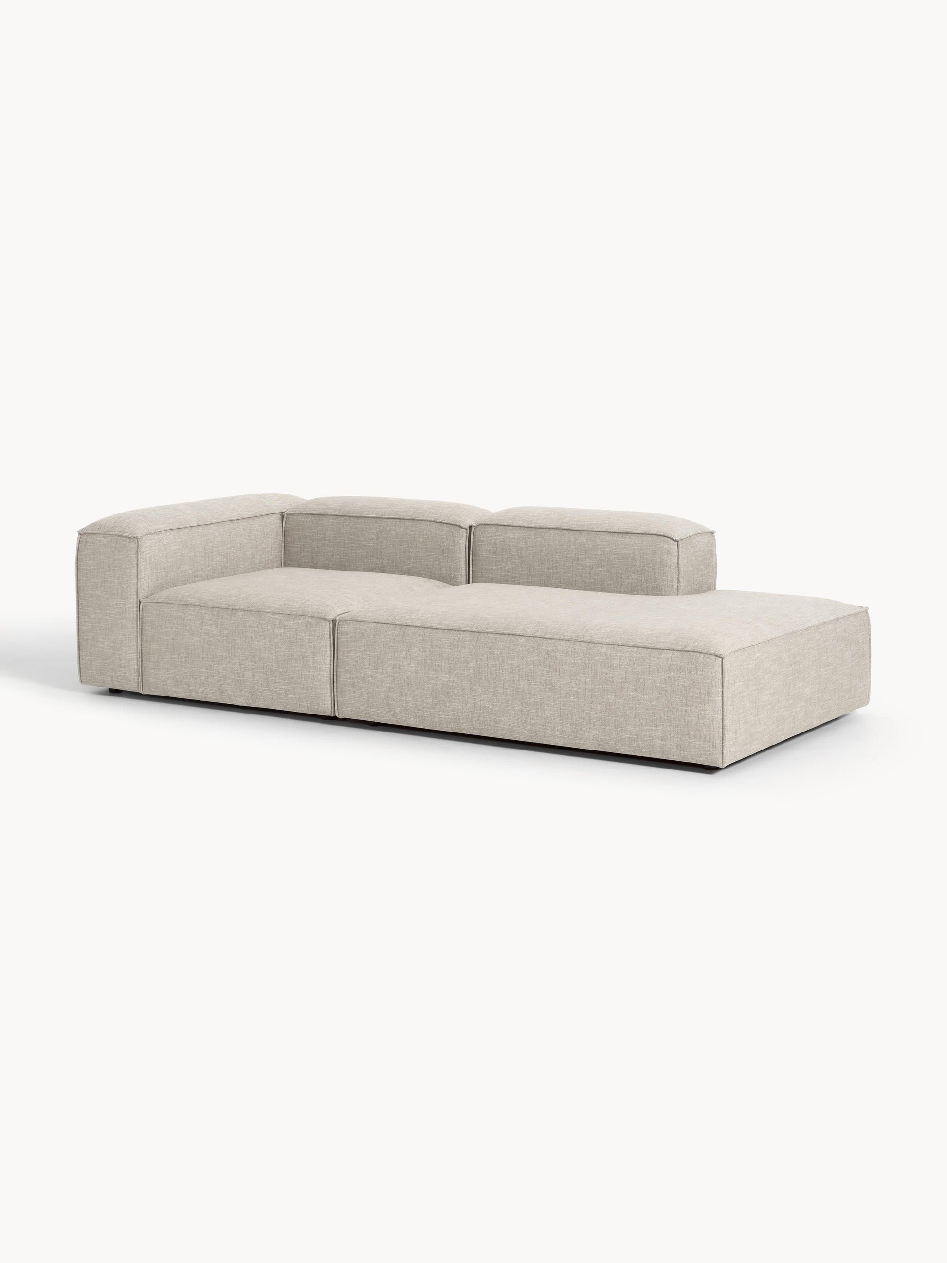 Lenquist Modular Linen Blend Ottoman