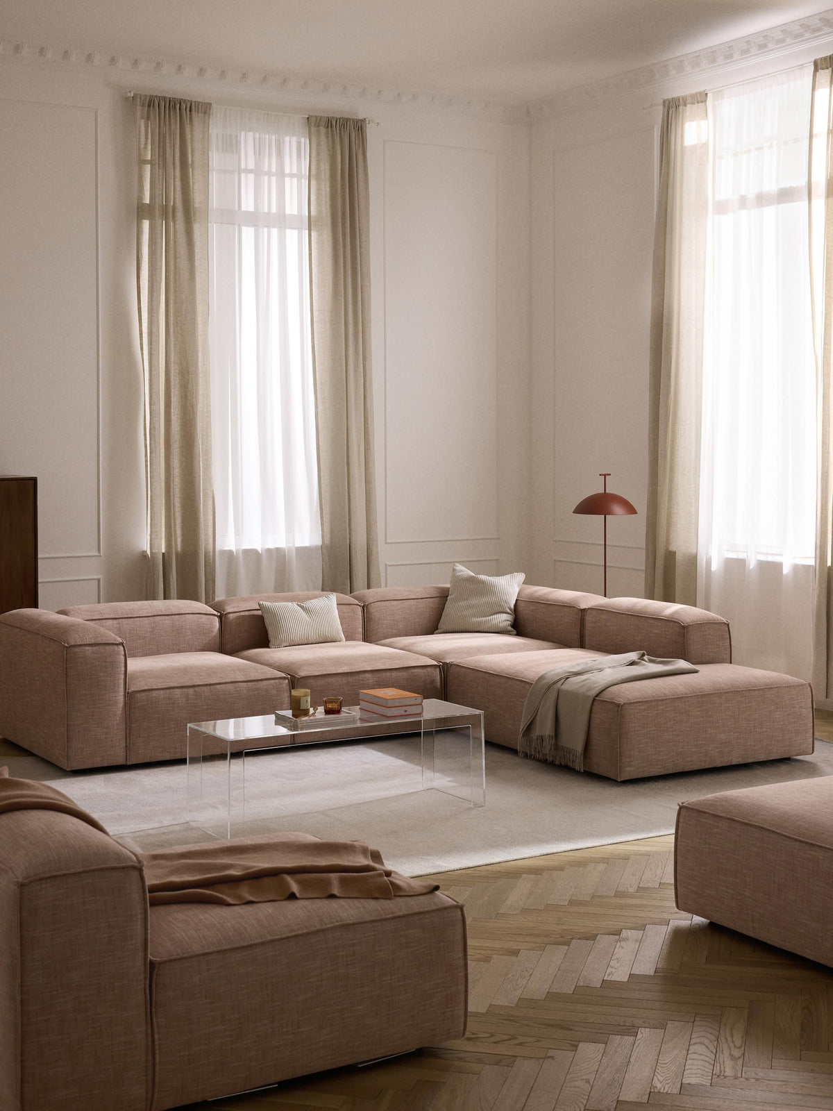 Lenquist Modular XL Corner Sofa (4-Seater) in Linen Blend