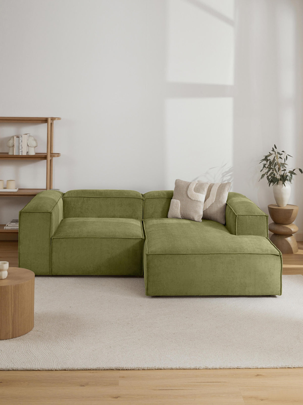 Lenquist Ottoman Corner Module in Corduroy