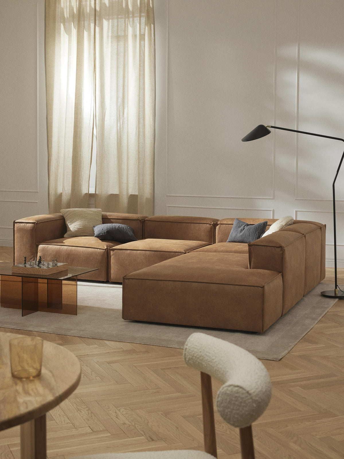 Lenquist Ottoman Module in Leather