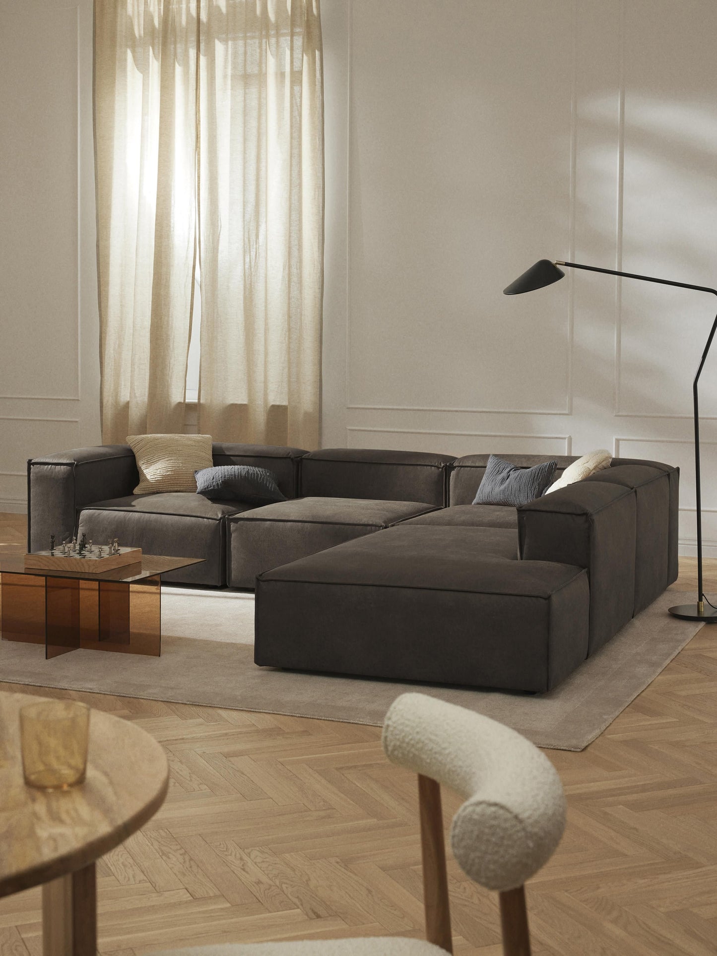 Lenquist Ottoman Module in Leather
