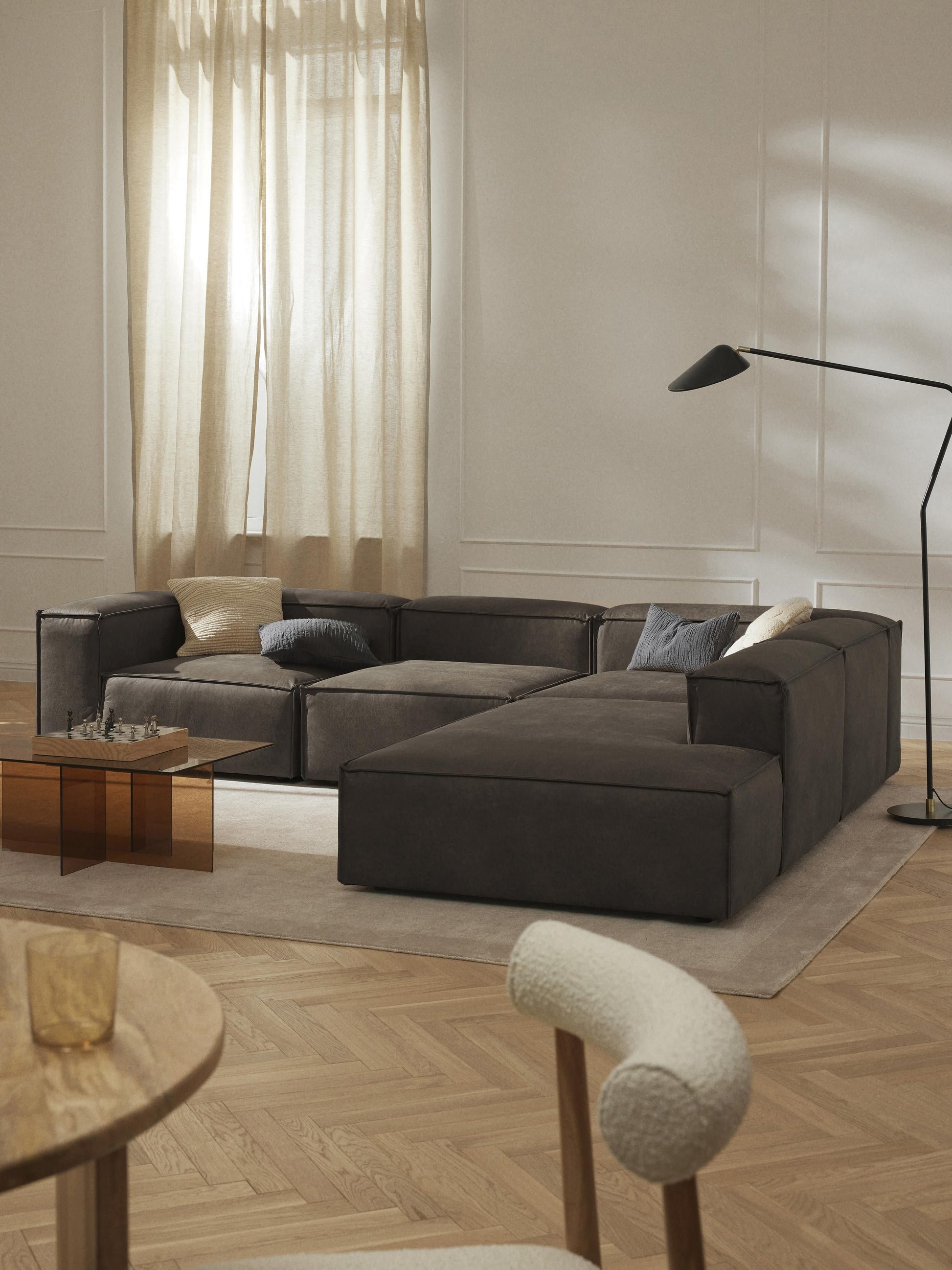 Lenquist Ottoman Module in Leather