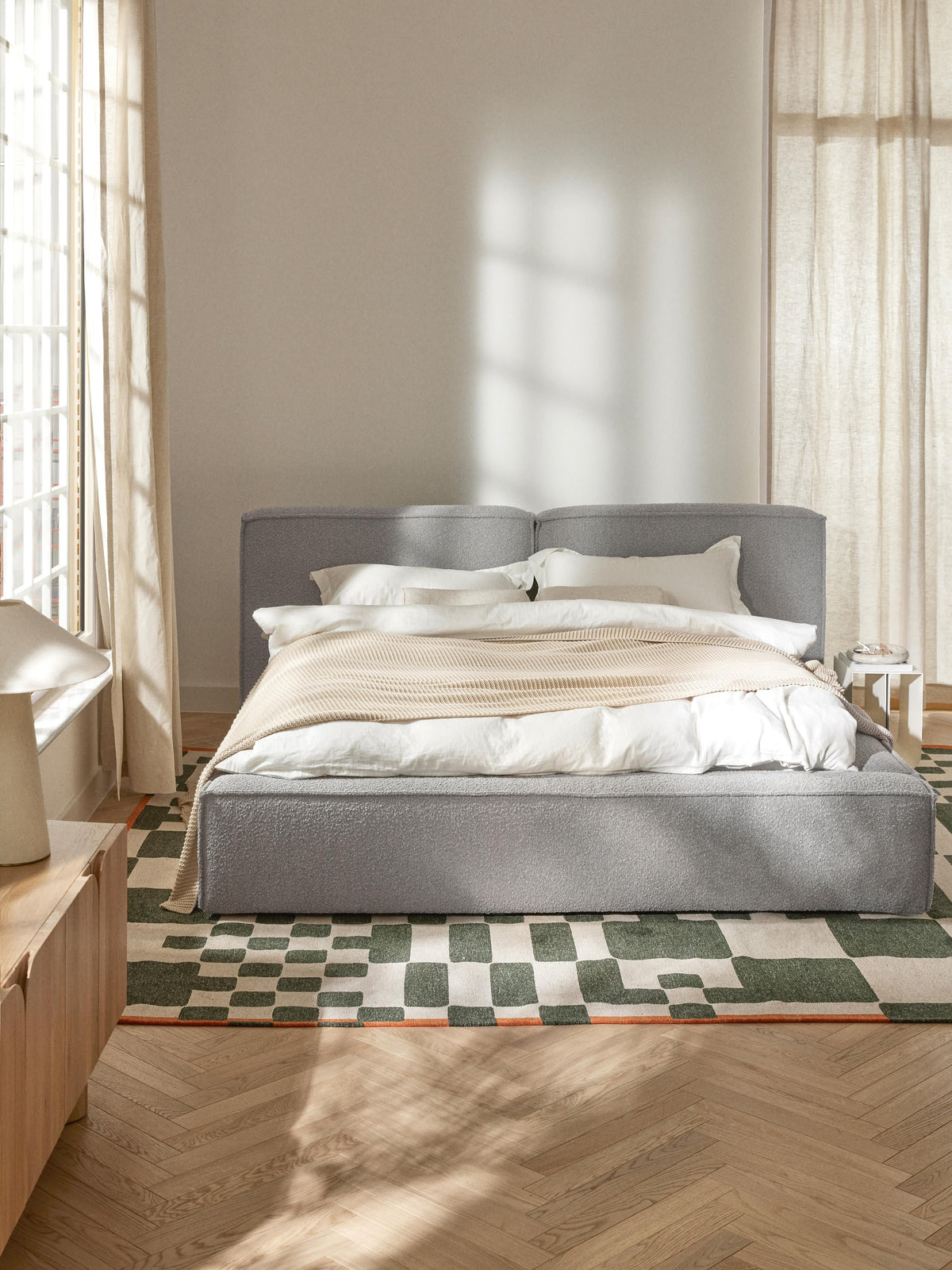 Lenquist Upholstered Bed in Bouclé