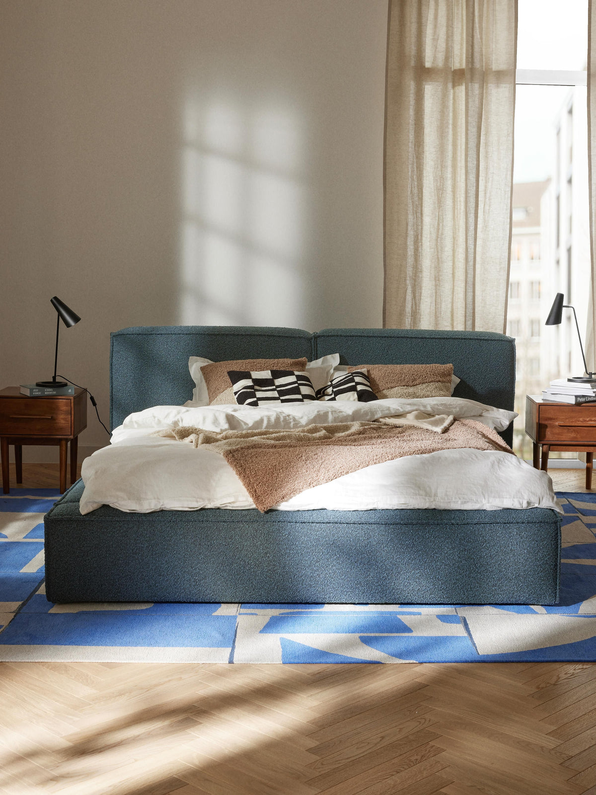 Lenquist Upholstered Bed in Bouclé