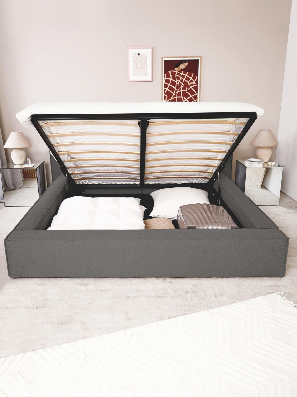 Lenquist Upholstered Bed with Storage