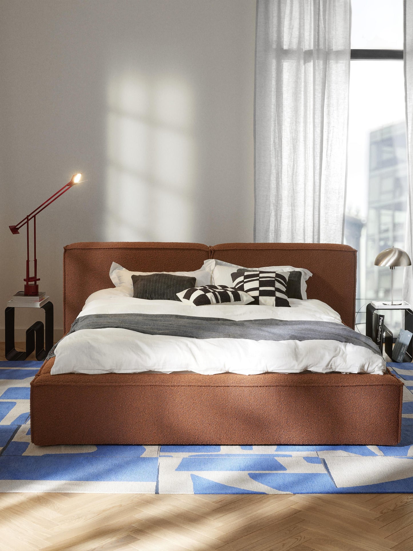 Lenquist Upholstered Bouclé Bed with Storage