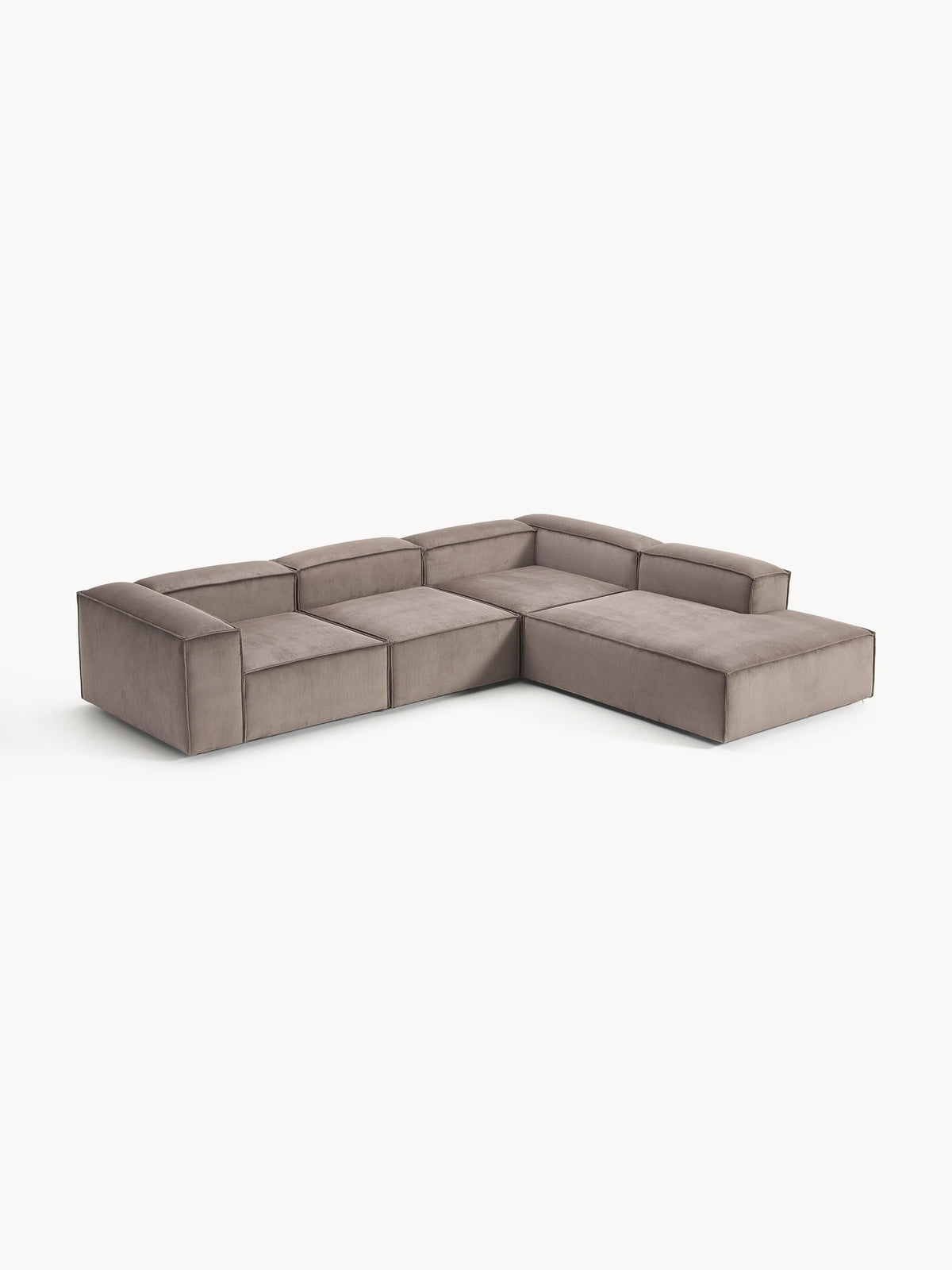 Lenquist XL Modular Corner Sofa in Corduroy, 4-Seater