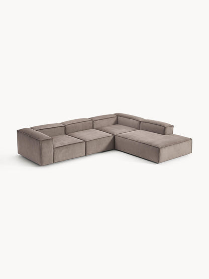 Lenquist XL Modular Corner Sofa in Corduroy, 4-Seater