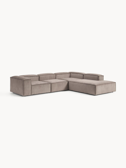 Lenquist XL Modular Corner Sofa in Corduroy, 4-Seater